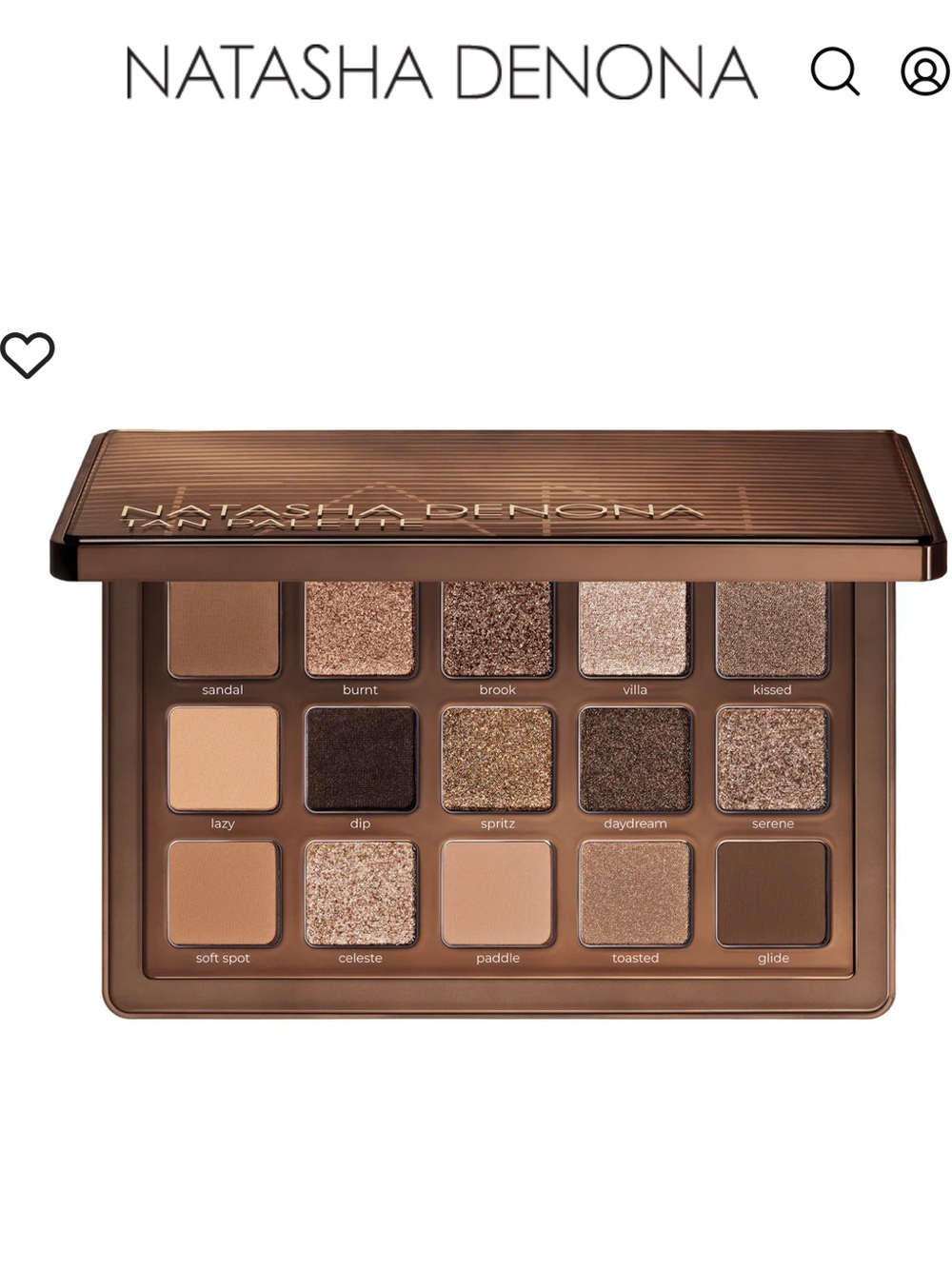 Natasha Denona Tan Eyeshadow Palette — Brown & Gold Tones